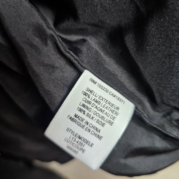 Joie Lamb Leather Military Style Silk Liner Women's Double Breasted Jacket Small - Picture 7 of 7